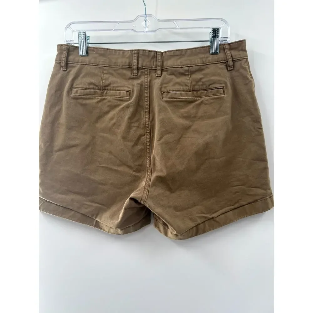 Flint and Tinder Men's Brown Cotton Stretch Mid Rise Bermuda Shorts Size 32